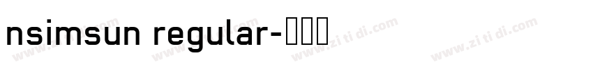 nsimsun regular字体转换